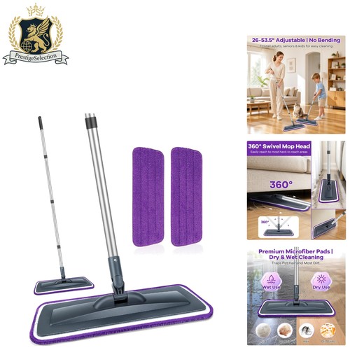 Flat mop with 360 - 360, swivel